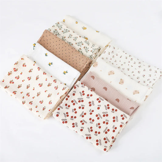 Copertina Neonato Mussola Floreale – Fascia Swaddle in Cotone