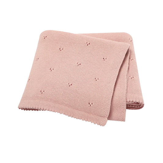 Copertina Neonato Maglia di Cotone – Morbida e Avvolgente 90x70cm