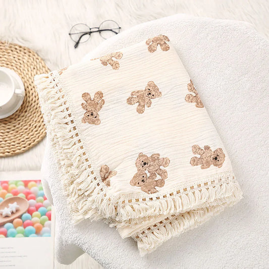 Copertina Neonato Mussola – Orsetto 🐻
